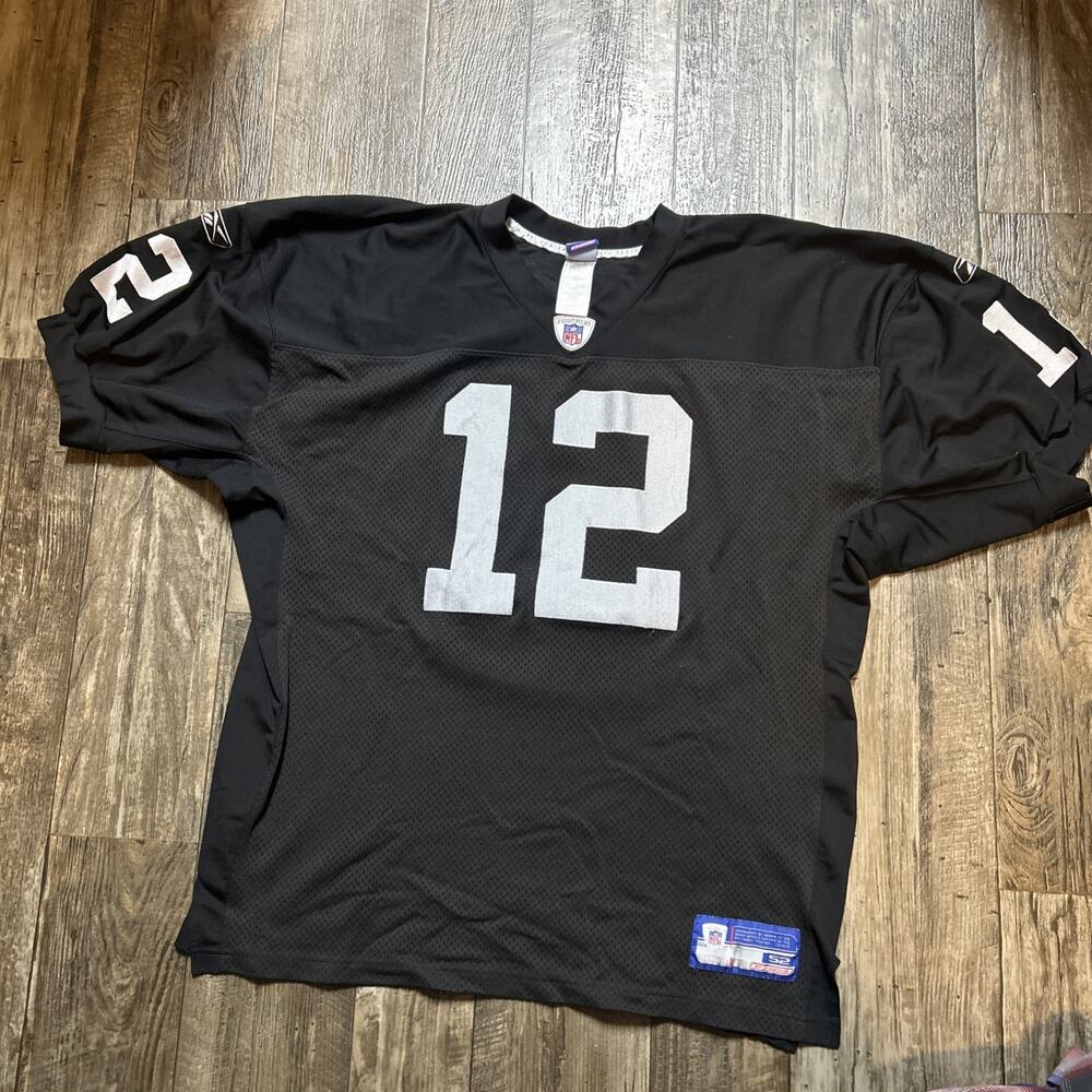 Vintage Reebok NFL Las Vegas Raiders Ken Stabler #12 Jersey Men's 52 Authen